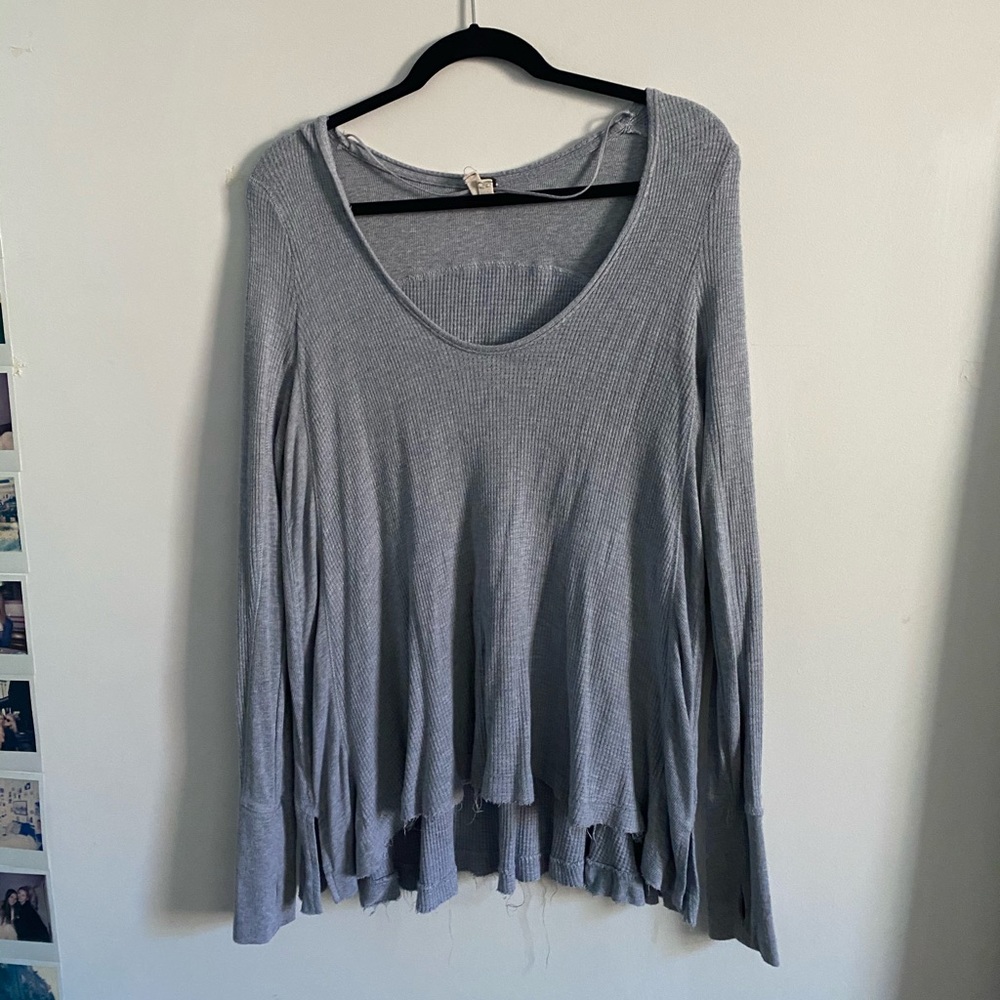 Free People light blue long sleeve sweater